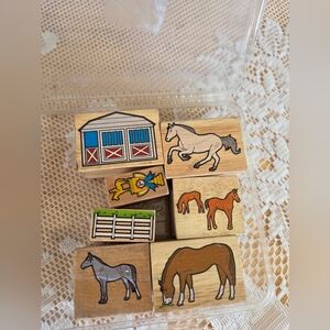 Melissa & Doug Wooden Farm Animal Play Blocks